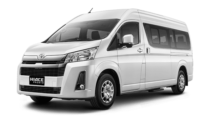 Hiace Premio untuk rental mobil dengan driver di Surabaya